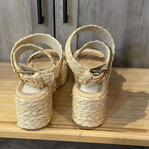 Dolce Vita Cannes Ankle Strap Espadrille Platform Sandal in light natural raffia - Picture 4 of 5